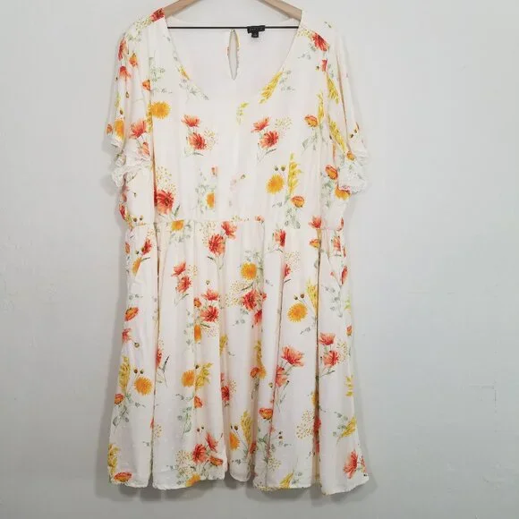 Torrid Floral Dress with Pockets Size 4 - Picture 1 of 8